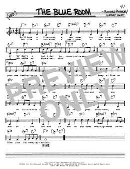 page one of The Blue Room (Real Book – Melody, Lyrics & Chords)