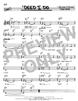 page one of 'Deed I Do (Real Book – Melody, Lyrics & Chords)