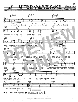page one of After You've Gone (Real Book – Melody, Lyrics & Chords)