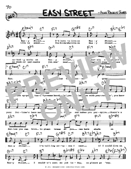 page one of Easy Street (Real Book – Melody, Lyrics & Chords)
