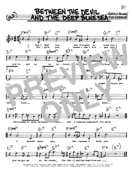 page one of Between The Devil And The Deep Blue Sea (Real Book – Melody, Lyrics & Chords)