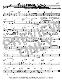 page one of Telephone Song (feat. Astrud Gilberto) (Real Book – Melody, Lyrics & Chords)