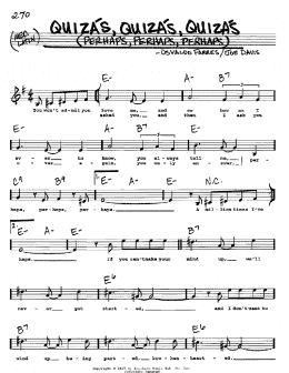 page one of Quizas, Quizas, Quizas (Perhaps, Perhaps, Perhaps) (Real Book – Melody, Lyrics & Chords)