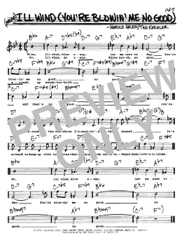 page one of Ill Wind (You're Blowin' Me No Good) (Real Book – Melody, Lyrics & Chords)