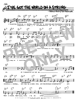 page one of I've Got The World On A String (Real Book – Melody, Lyrics & Chords)