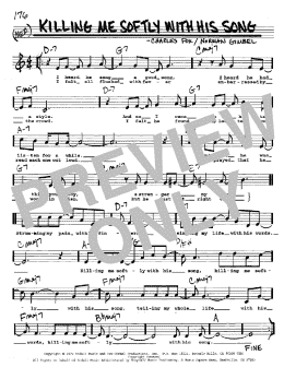 page one of Killing Me Softly With His Song (Real Book – Melody, Lyrics & Chords)