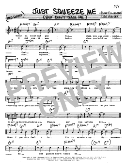 page one of Just Squeeze Me (But Don't Tease Me) (Real Book – Melody, Lyrics & Chords)