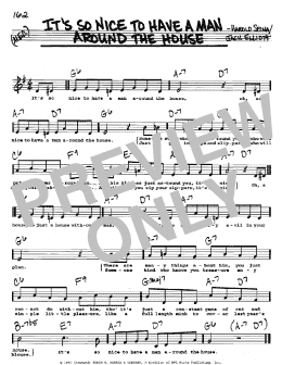 page one of It's So Nice To Have A Man Around The House (Real Book – Melody, Lyrics & Chords)
