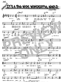 page one of It's A Big Wide Wonderful World (Real Book – Melody, Lyrics & Chords)