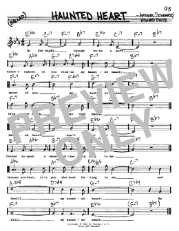 page one of Haunted Heart (Real Book – Melody, Lyrics & Chords)