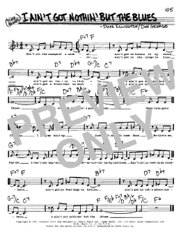 page one of I Ain't Got Nothin' But The Blues (Real Book – Melody, Lyrics & Chords)