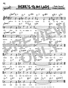 page one of Here's To My Lady (Real Book – Melody, Lyrics & Chords)