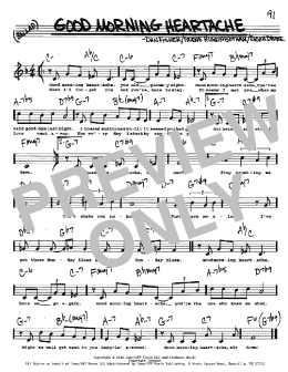 page one of Good Morning Heartache (Real Book – Melody, Lyrics & Chords)