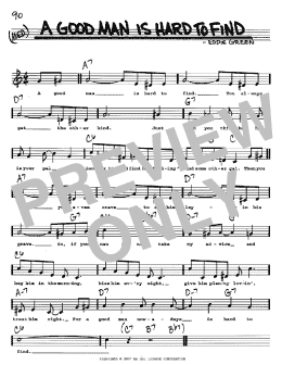 page one of A Good Man Is Hard To Find (Real Book – Melody, Lyrics & Chords)