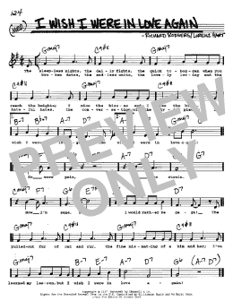 page one of I Wish I Were In Love Again (Real Book – Melody, Lyrics & Chords)