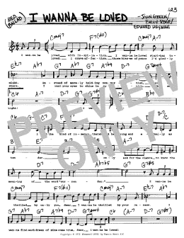 page one of I Wanna Be Loved (Real Book – Melody, Lyrics & Chords)