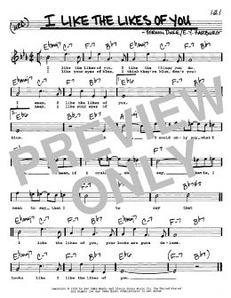 page one of I Like The Likes Of You (Real Book – Melody, Lyrics & Chords)