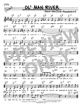 page one of Ol' Man River (Real Book – Melody, Lyrics & Chords)