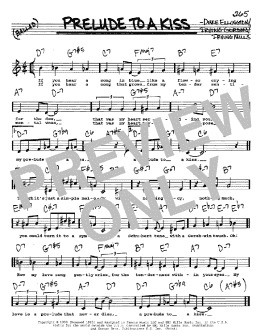 page one of Prelude To A Kiss (Real Book – Melody, Lyrics & Chords)