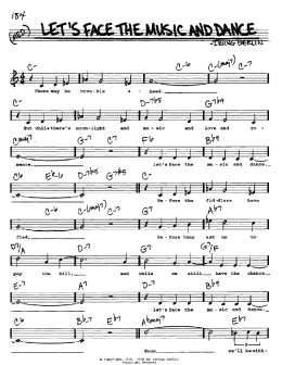 page one of Let's Face The Music And Dance (Real Book – Melody, Lyrics & Chords)