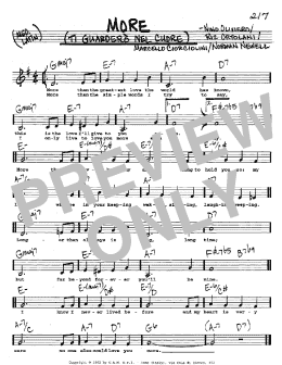 page one of More (Ti Guardero Nel Cuore) (Real Book – Melody, Lyrics & Chords)