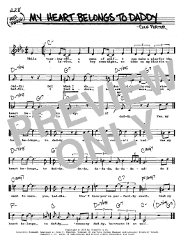 page one of My Heart Belongs To Daddy (Real Book – Melody, Lyrics & Chords)