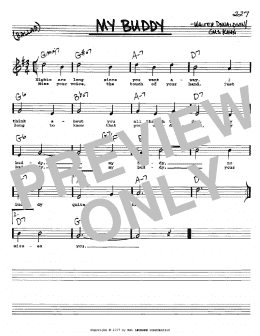 page one of My Buddy (Real Book – Melody, Lyrics & Chords)