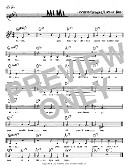 page one of Mimi (Real Book – Melody, Lyrics & Chords)