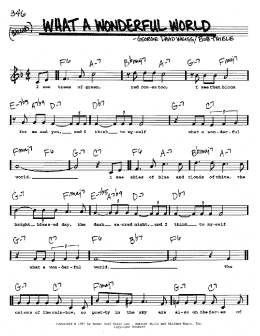 page one of What A Wonderful World (Real Book – Melody, Lyrics & Chords)