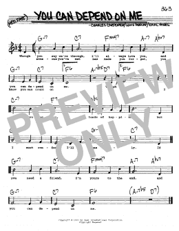 page one of You Can Depend On Me (Real Book – Melody, Lyrics & Chords)