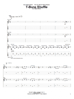 page one of T-Bone Shuffle (Guitar Tab)