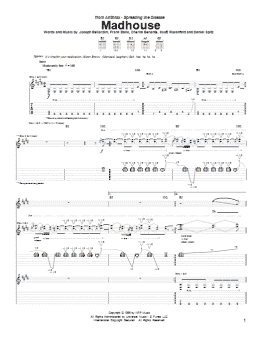 page one of Madhouse (Guitar Tab)