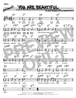 page one of You Are Beautiful (Real Book – Melody, Lyrics & Chords)