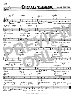 page one of Indian Summer (Real Book – Melody, Lyrics & Chords)