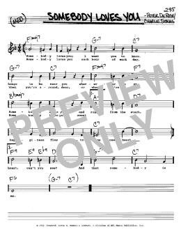 page one of Somebody Loves You (Real Book – Melody, Lyrics & Chords)