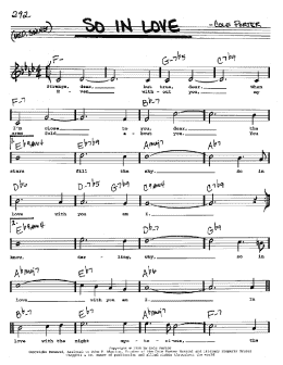 page one of So In Love (from Kiss Me, Kate) (Real Book – Melody, Lyrics & Chords)