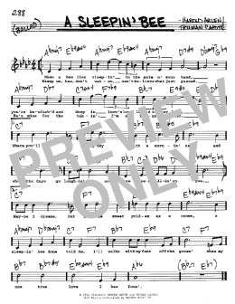 page one of A Sleepin' Bee (Real Book – Melody, Lyrics & Chords)