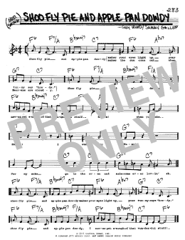 page one of Shoo Fly Pie And Apple Pan Dowdy (Real Book – Melody, Lyrics & Chords)