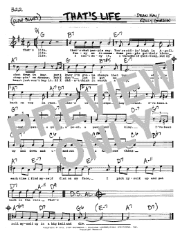 page one of That's Life (Real Book – Melody, Lyrics & Chords)