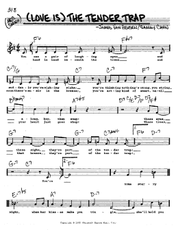 page one of (Love Is) The Tender Trap (Real Book – Melody, Lyrics & Chords)