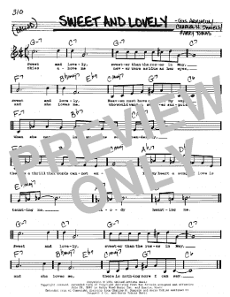 page one of Sweet And Lovely (Real Book – Melody, Lyrics & Chords)