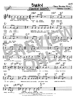 page one of Sway (Quien Sera) (Real Book – Melody, Lyrics & Chords)