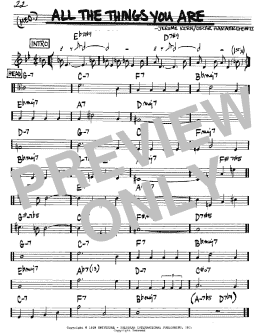 page one of All The Things You Are (Real Book – Melody & Chords – Bb Instruments)