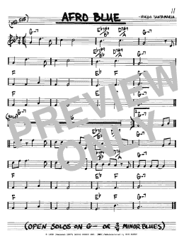 page one of Afro Blue (Real Book – Melody & Chords – Bb Instruments)