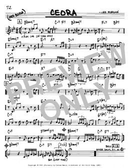 page one of Ceora (Real Book – Melody & Chords – Bb Instruments)