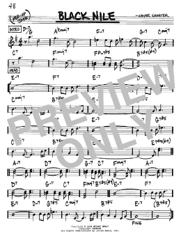 page one of Black Nile (Real Book – Melody & Chords – Bb Instruments)