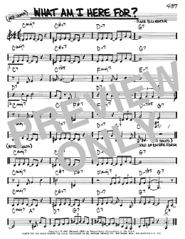 page one of What Am I Here For? (Real Book – Melody & Chords – Bb Instruments)