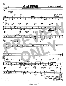 page one of Chippie (Real Book – Melody & Chords – Bb Instruments)