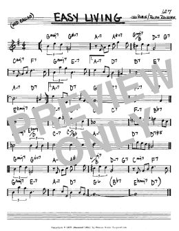 page one of Easy Living (Real Book – Melody & Chords – Bb Instruments)