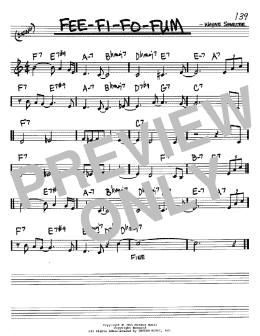 page one of Fee-Fi-Fo-Fum (Real Book – Melody & Chords – Bb Instruments)